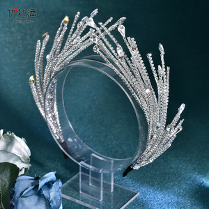 2025 nouvelle mode en forme de V bandeau de mariée couronne accessoires de cheveux de mariée mariage Zircon couronne diadème mariée cheveux bijoux casque - Product Image 6