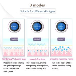 Masseur facial électrique EMS anti-<span class=keywords><strong>rides</strong></span> 3D, points d'<span class=keywords><strong>acupuncture</strong></span> faciaux, massage par vibration magnétique, masque - Product Image 4