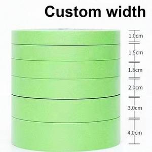 Cinta adhesiva de papel de poliéster <span class=keywords><strong>Waso</strong></span> verde, acrílico activado por agua de un solo lado, resistente al calor para pintar, separación de colores - Product Image 5