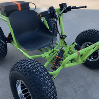 Go Kart Eléctrico Todoterreno, Mini Buggy con Manillar para Adultos, Llantas Grandes de 10 Pulgadas, Buggy de un Solo Asiento con Motor sin Escobillas y Batería de Litio