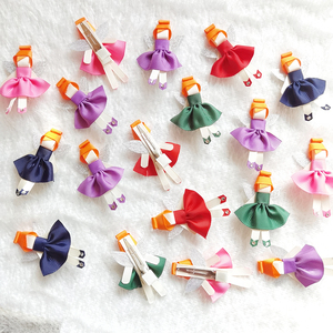 Lovely Sweet Grosgrain <strong>Ribbon</strong> Cartoon Sculpture Hair <strong>Bow</strong> with Half Lined Clip <strong>Small</strong> Size for Kids Hair Accessories - Product Image 5