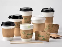 Importation de gobelets à café chaud jetables en papier kraft biodégradable de 20 oz avec couvercle et manchon, personnalisés et imprimés, à vendre en provenance de Chine