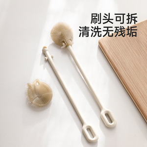FaSoLa Bottle Crevice <b>Brush</b> White Nylon Long Handle Cup <b>Cleaning</b> Tool - Product Image 3