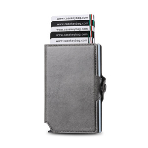 New Style Rfid Protection Pu Leather Smart <b>Wallet</b> Cartera Ultra Thin Business Cardholder Pop up Credit Card <b>Holder</b> for Men - Product Image 1
