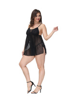 Pyjama d'été sexy pour femmes, robe de nuit en tulle transparente à bretelles, jupe courte douce, ensemble de lingerie sexy
