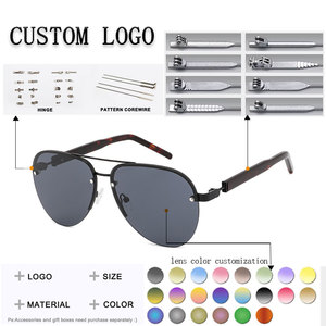 Gafas de Sol de Piloto con Montura Metálica Completa, Lentes Degradadas, 100% Protección UV, Unisex para Adultos, para Exteriores - Product Image 2