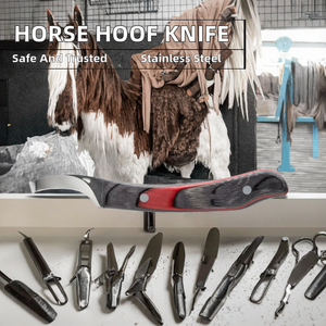 Cuchillos para Pezuñas de Caballo de Acero Inoxidable, Afilados, Reutilizables, con Mango de Madera, para el Cuidado de las Pezuñas, CE - Product Image 2