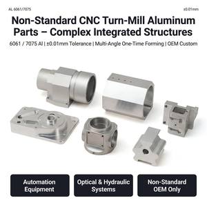 Usinage sur mesure OEM pour structures complexes, composants en alliage d'aluminium usinés CNC, précision optique et hydraulique de 0,01 mm - Product Image 1