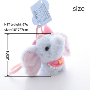 HECION Porte-clés Peluche Éléphant à Grandes Oreilles, Adorable Pendentif de Sac pour Filles, Style <span class=keywords><strong>Furet</strong></span> Européen Mignon - Product Image 4