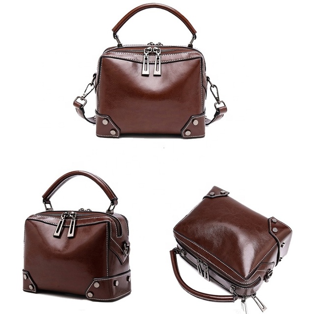 Premium Quality New Arrival Italian Luxury Cowhide Leather Purse Handbags for Ladies