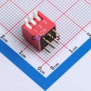DP-3-R-T DIP Switch Through hole Component (THT),P=2.54mm Switch Piano Key Single Pole Single Throw 3 2.54mm - Product Image 1