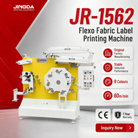 Machine d'impression d'étiquettes textiles Flexo JR-1562 certifiée CE, imprimante d'étiquettes textiles à haute vitesse pour les étiquettes d'entretien des vêtements