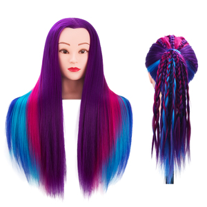 Synthetic Fiber Hair Mannequin <strong>Head</strong> 24inch Female Cosmetology Training Doll <strong>Head</strong> for Hairdressing <strong>Styling</strong> Practice with Stand - Product Image 1