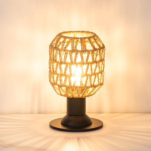 Bàn Đèn Mây Công Nghiệp Ba Màu Mờ Sắt Cảm Ứng Chuyển Đổi Điều Khiển Đọc Sách Nghiên Cứu Trang Trí Nội Thất Cạnh Giường Ngủ LED Hiện Đại Bảng Đèn - Product Image 2