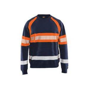 BLAKLADER - 335911588953XS Pull haute visibilité Bleu marine/Orange-EAN 7330509553855 HI-VIS WORKWEAR - Product Image 1