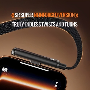 Câble USB tressé en métal TKT 240W Type-C avec conception pliable pour ordinateur et téléphones mobiles, charge rapide PD3.0 et <span class=keywords><strong>transfert</strong></span> de données - Product Image 2