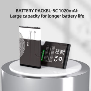 Pujimax BL-5C 3.7V 1020mAh แบตเตอรี่โทรศัพท์มือถือสำหรับ <span class=keywords><strong>Nokia</strong></span> 1100 1110 1200 1208 1280 1600 2600 2700 3100 3110 5130 N70 6230i - Product Image 2
