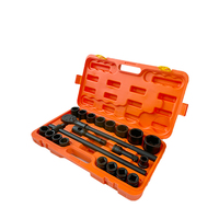 21pcs 3/4 "Drive 19mm-50mm Deep Extension Ratchet Impact Sockets Set avec barre coulissante