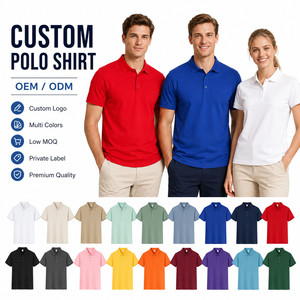 เสื้อโปโลแขนสั้นผ้าถักเนื้อเรียบสีพื้นติดกระดุม  โลโก้สั่งทำได้  สำหรับผู้ชายและผู้หญิง  ผสมสแปนเด็กซ์ 13% ยืดหยุ่น แห้งเร็ว เหมาะสำหรับกอล์ฟ - Product Image 1