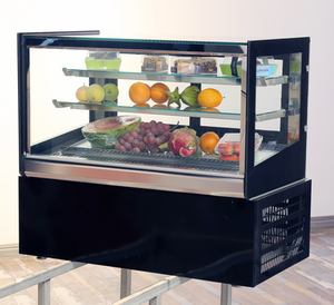 Vitrine réfrigérée pour pâtisserie, pain et cupcakes à température unique avec porte en verre miroir, <span class=keywords><strong>réfrigérateur</strong></span> et refroidisseur - Product Image 2