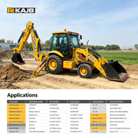 KATOCASE 4CX-H Terna e Minipala Gommata Diesel con oltre 25 Utensili da Lavoro, Momento di Carico Elevato, Capacità Benna 1,7 m³