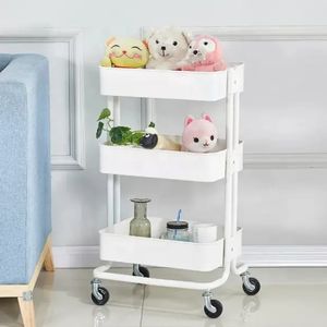 Carrito de Almacenamiento Móvil de Diseño Nuevo OEM 2026, Carrito de Almacenamiento de Metal y Plástico para Cocina - Product Image 5