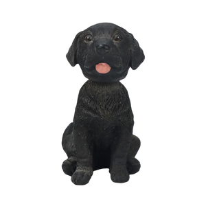 Zwarte Hond Schudden Hoofd Bobbel Hoofd Hars Handwerk Beeldjes Anime Figuur Voor Auto Decoratie - Product Image 5