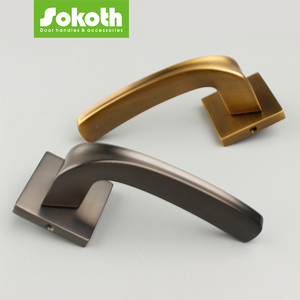 Modern Design Aluminum Alloy Brushed <strong>Black</strong> Anti-corrosion <strong>Door</strong> Handle Lever Internal <strong>Door</strong> <strong>Knob</strong> for Apartment - Product Image 3
