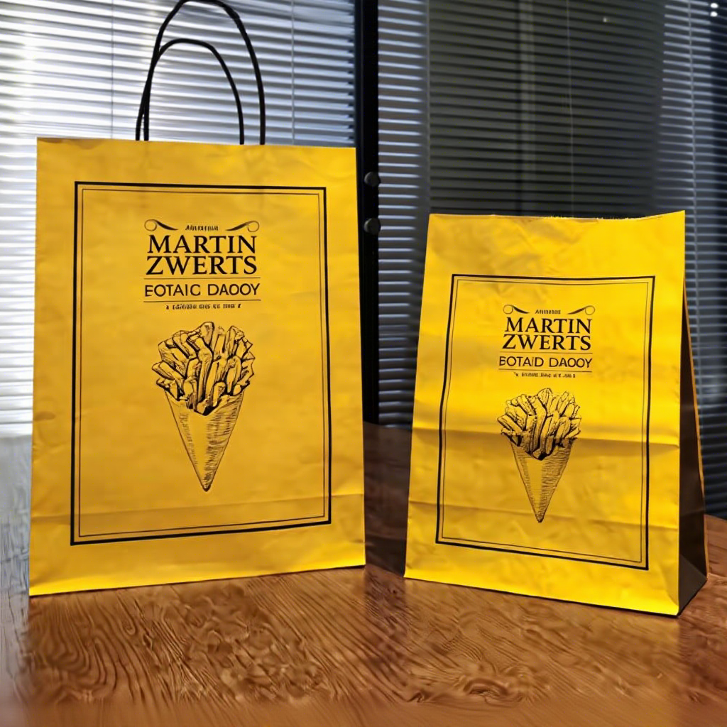 Custom Food Packaging Bags for Packaging Paper Bag With Logo, Delivery Paper Food Bags for Food, Brown Paper Kraft Bag Custom