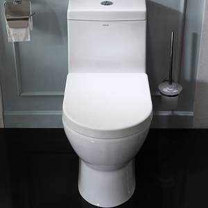 Inodoro de Estilo Europeo Moderno, Marca ARROW, de Cerámica Blanca, con Doble Descarga, Taza Cuadrada, Autolimpiante, Montado en el Suelo, con Descarga por Sifón - Product Image 1