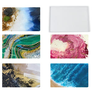 Moule goutte à goutte Grand <span class=keywords><strong>pendule</strong></span> rectangulaire 14 pouces moule en silicone planche à <span class=keywords><strong>dessin</strong></span> en résine pour le bricolage fait main - Product Image 2