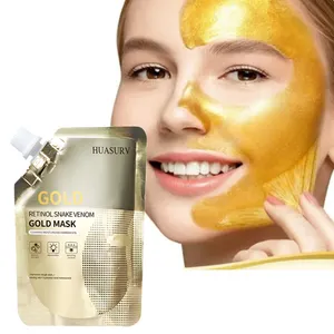 24K Vàng Retinol Rắn Nọc Rắn Mặt Nạ Trên Khuôn Mặt Giữ Ẩm Mặt Nạ Đất Sét Chăm Sóc Da Mặt Vàng Mặt Lột Mặt Nạ