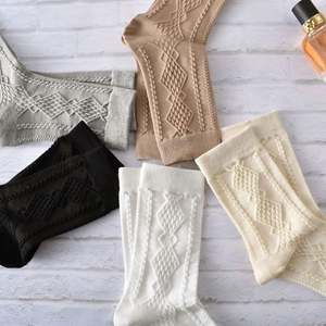 Autumn Winter New Customised White Tube <b>Socks</b> for Women Wholesale Hygroscopic Sweating Solid Color Knitted - Product Image 5
