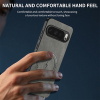 Étui de téléphone à chargement magnétique sans fil à motif cuir pour Google Pixel 6 6A 7 8 8A 9 9A 10 Pro XL