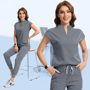Ensemble de Blouse et Pantalon Médical <span class=keywords><strong>pour</strong></span> Femme, Tenue d'Infirmière et de <span class=keywords><strong>Médecin</strong></span>, Modèle Évasé Personnalisable, Vente en Gros - Product Image 1