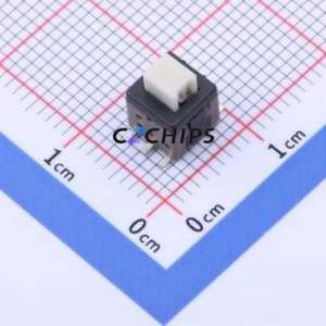 YTSPS-22E58LM Push Button Switch SMD Switch Double Pole Double Throw Self-Locking Square Plunger Vertical Mount - Product Image 1