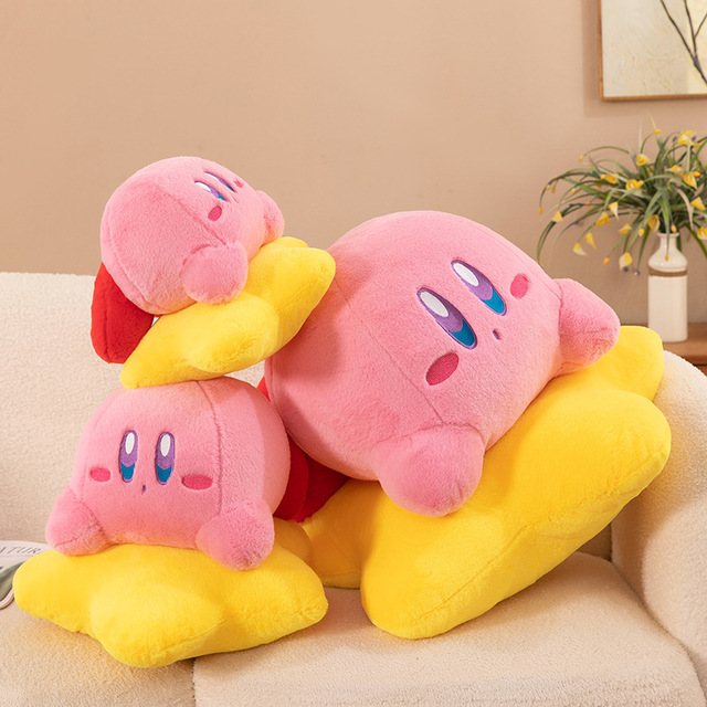Cute Star Kirbi Plush Toy Hugging Pillow Sleep Companion Doll Cute Stuffed Plush Pillow Doll