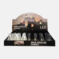 Lanterne triangulaire en plastique pour Halloween, Noël, la Saint-Valentin, petite veilleuse LED, bougie électronique artisanale