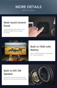 Proyector LED Portátil con <span class=keywords><strong>Android</strong></span> 11 y Batería Integrada |   Decodificación 720P/1080P |   Pantalla <span class=keywords><strong>de</strong></span> 100 Pulgadas <span class=keywords><strong>para</strong></span> Cine en Casa y Películas al Aire Libre - Product Image 2