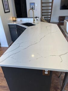 Premium Calacatta Eros C004 Bookmatched Quartz Slab for Luxury Interiors - Product Image 1