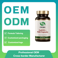 Capsules dures CoQ10 PQQ végétaliennes, antioxydantes, pour l'énergie cellulaire et le bien-être cardiaque quotidien, en vrac, supplément personnalisé, OEM ODM Marque Privée