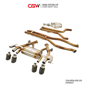מקור ישיר של ביצועי cgw מבושלים צינורות מערכת פליטה מלאה טיטניום עם vettronic downfipe עבור bmw g80 g82 m3 4 - Product Image 4