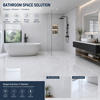 Carrelage mural en porcelaine effet marbre brillant 400x800mm, épaisseur 10mm, pour projets hôteliers et commerciaux modernes, finition un seul bloc quatre faces, directement de l'usine