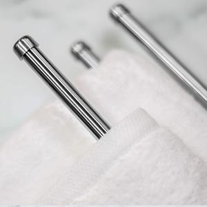 WEKIS Porte-serviettes mural pivotant à 3 niveaux en acier inoxydable pour salle de bain - Product Image 3