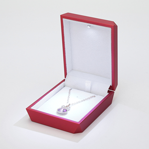 Scatola di gioielli rossa di qualità di fabbrica personalizzata che imballa scatola di anelli regalo con luce a LED per scatola di schmuck con ciondolo ad anello - Product Image 3