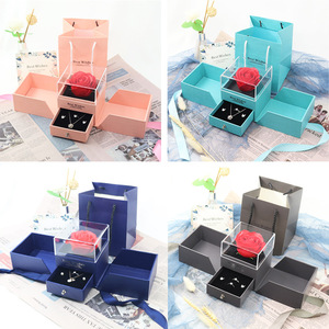 AYOYO Flores Secas Preservadas, Caja <span class=keywords><strong>de</strong></span> <span class=keywords><strong>Regalo</strong></span> <span class=keywords><strong>de</strong></span> Doble Puerta, Hecha a Mano en Yunnan, <span class=keywords><strong>Regalo</strong></span> <span class=keywords><strong>para</strong></span> Navidad o San Valentín - Product Image 2