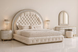Ensemble de meubles de chambre à coucher modernes de luxe en bois massif Matoezzi avec fonctionnalités convertibles et réglables, lit king size, garantie de 5 ans - Product Image 2
