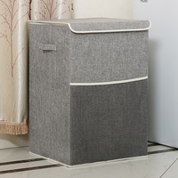 Nouvelle poubelle à linge rectangulaire pliable pour la maison et nouvelle boîte de rangement en coton et lin pour vêtements