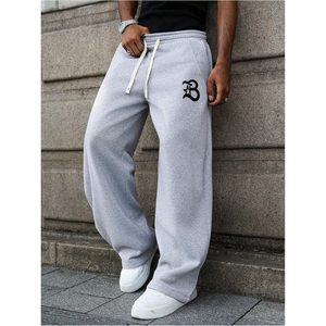Pantalones Deportivos Anchos Personalizados para Hombre, Cintura Elástica, Estilo Urbano, con Bolsillos Laterales, Transpirables, 100% Algodón - Product Image 4