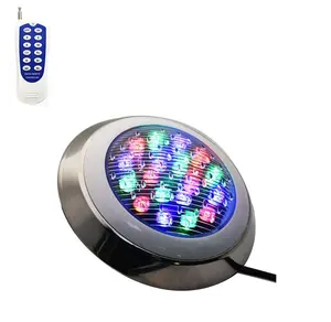 Led Pool Light Pool Light Rgb IP68 Led Swimming Pool Light Waterproof Underwater Light 24W RGB+Remote Controller Pond Lights